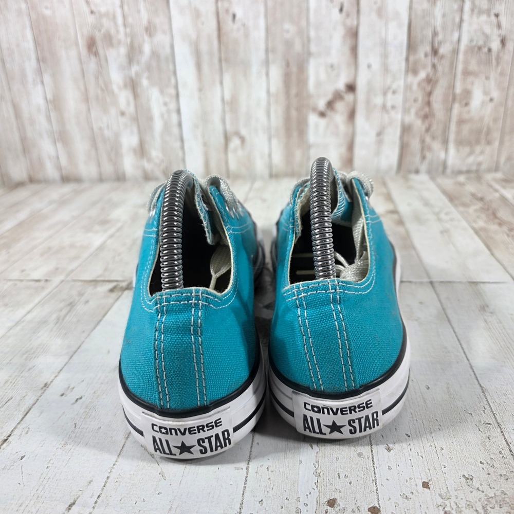 Converse Chuck Taylor All Star Low Top Teal Blue Canvas Sneakers Womens 9 - Picture 2 of 8